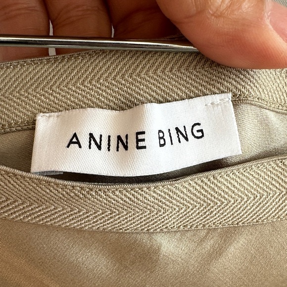 Anine Bing Erin Silk Skirt, Beige - Picture 6 of 9